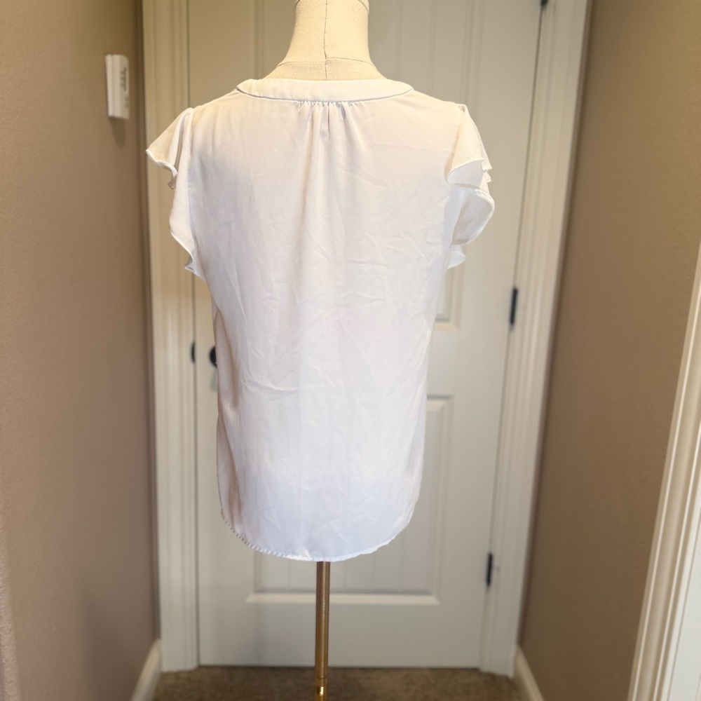 Philosophy White V-Neck Blouse - Picture 3 of 4